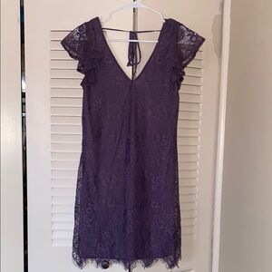 Elegant Purple Lace Dress